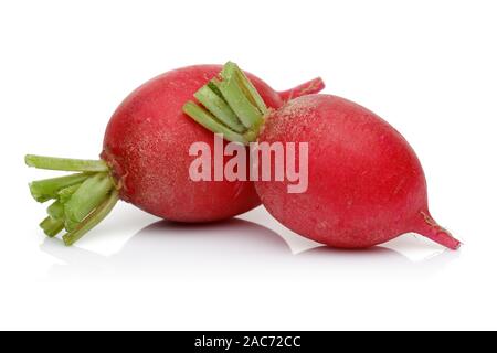 Whole red radish isolated on white background Stock Photo