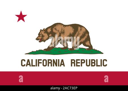 Nationalfahne, Flagge von Kalifornien, USA Stock Photo