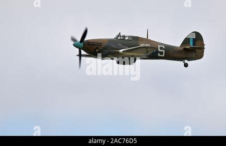 Battle of Britain Memorial Flight Hawker Hurricane Mk IIC PZ865 airborne at the Royal International Air Tattoo 2019 Stock Photo