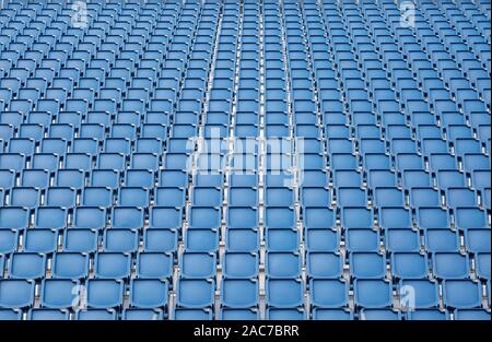 Rows of empty stadium or venue seating Stock Photo