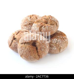 Multigrain Rolls Isolated On White Stock Photo