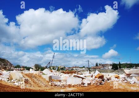 landscape of marble quarries, Estremoz, Portugal Stock Photo