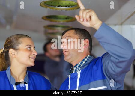modern passenger airplane under heavy maintenance Stock Photo