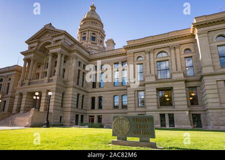 Exterior of the Wyoming State Capitol Building in Cheyenne Stock Photo