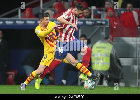 Madrid, Spain. 01st Dec, 2019. Madrid, Spain; 01/12/2019.- Soccer of La Liga match 14, Atletico de Madrid against Barclona held at the Wanda Metropolitano stadium, in Madrid. Leo Messi Barcelona player Credit: Juan Carlos Rojas/Picture Alliance | usage worldwide/dpa/Alamy Live News Stock Photo