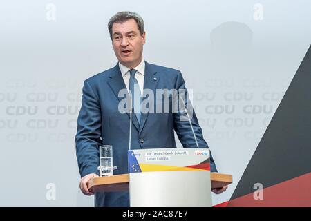 Markus Söder speaking at a CDU election event on 26.05.2019 Stock Photo