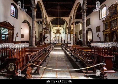 Interior of Santa Anna Church in Garachico, Tenerife, Spain on 23 November 2019 Stock Photo
