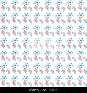 Soccer ball seamless pattern. Vector illustration. Stock Vector