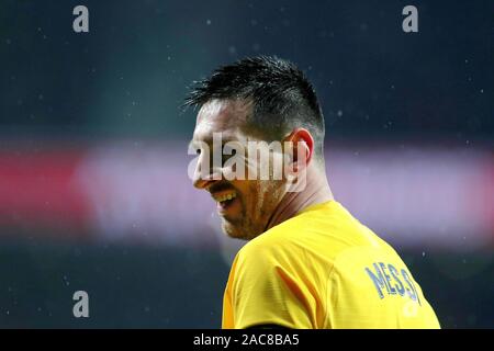 Madrid, Spain. 01st Dec, 2019. Madrid, Spain; 01/12/2019.- Soccer of La Liga match 14, Atletico de Madrid against Barclona held at the Wanda Metropolitano stadium, in Madrid. Leo Messi Barcelona player Credit: Juan Carlos Rojas/Picture Alliance | usage worldwide/dpa/Alamy Live News Stock Photo