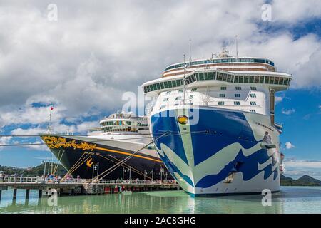 ANTIGUA, WEST INDIES - November 30, 2017: Princess Cruises is a cruise line owned by Carnival Corporation and is incorporated in Bermuda and headquart Stock Photo