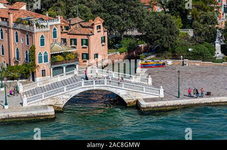 VENICE, ITALY - September 28, 2017: Venice is the capital of the Veneto region of Italy and is spread over 118 islands. Only 55,000 people live in the Stock Photo