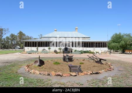 Dunlop is a historic homestead and sheep station, near Bourke, New South Wales, NSW, Australia Stock Photo