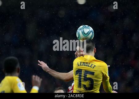 Madrid, Spain. 01st Dec, 2019. Madrid, Spain; 01/12/2019.- Soccer of La Liga match 15, Atletico de Madrid against Barcelona held at the Wanda Metropolitano stadium, in Madrid Final score 0-1 Barcelona winner. Credit: Juan Carlos Rojas/Picture Alliance | usage worldwide/dpa/Alamy Live News Stock Photo