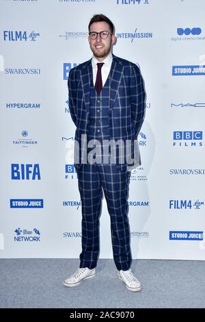 London, UK. 1st Dec 2019. Finn Bruce attends the 22nd British Independent Film Awards at Old Billingsgate on December 01, 2019 in London, England. Credit: Picture Capital/Alamy Live News Stock Photo