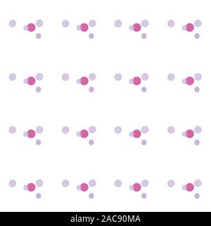 Bunches of bubbles, seamless vector repeat pattern pink and purple bubbles on white background, surface pattern design Stock Vector