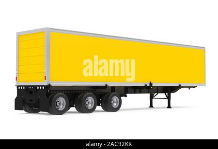 Semi-Trailer Box Isolated Stock Photo