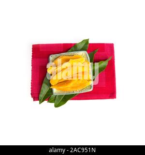 Dried Mango or Dried Mango slices on a background new Stock Photo