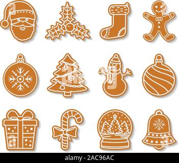 Gingerbread Christmas Cookies Stock Vector