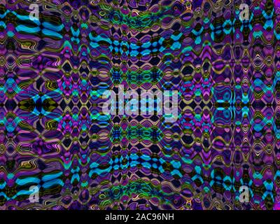 Purple and blue psychedelic pattern background Stock Photo