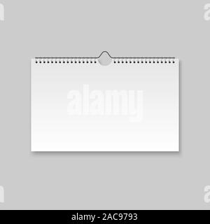 Realistic blank calendar mock up . Template for your design Stock Vector
