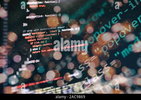 Web programming functions on laptop on laptop. IT business. Python code  computer screen. Stock Photo by ©Maximusdn 256909908