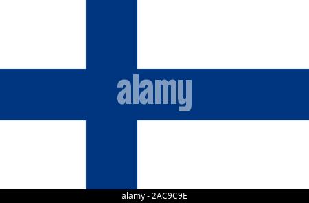 Finland Flag. Official flag of Finland. Vector illustration. Stock Vector