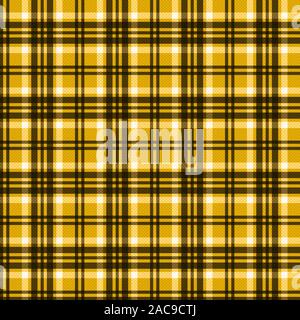 Seamless checkered shades of yellow and khaki pattern as a tartan plaid Stock Vector
