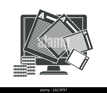 Intellectual property security or copyright agreement isolated icon Stock Vector