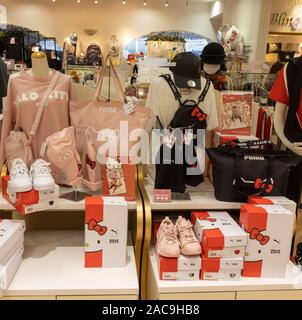 Hello Kitty 45th anniversary Christmas sales displays, Tokyo, Japan Stock Photo
