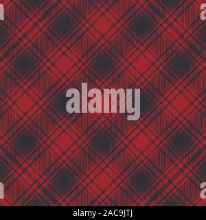 Tartan red and black seamless pattern. Texture for plaid, tablecloths, clothes, shirts, dresses, paper, bedding, blankets, quilts and other textile pr Stock Vector