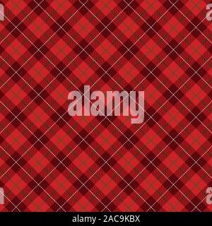 Tartan red and dark red seamless pattern. Texture for plaid, tablecloths, clothes, shirts, dresses, paper, bedding, blankets, quilts and other textile Stock Vector