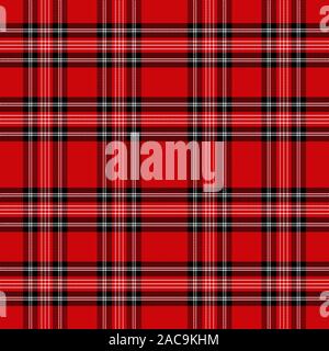 Tartan red and black seamless pattern. Texture for plaid, tablecloths, clothes, shirts, dresses, paper, bedding, blankets, quilts and other textile pr Stock Vector