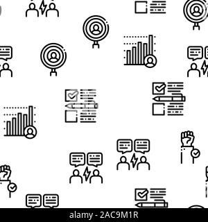 Voting And Election Seamless Pattern Vector Stock Vector
