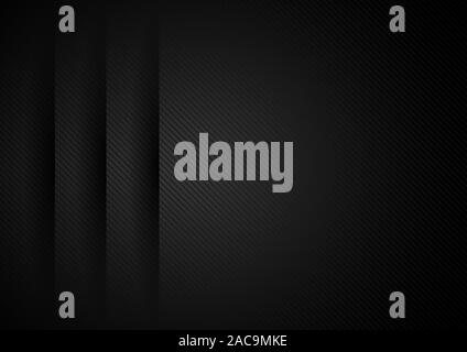 Abstract modern black paper layers overlap dimension background space for your text. Business design concept. Vector illustration Stock Vector