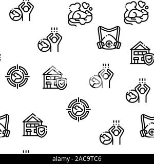 Rat Protect Seamless Pattern Vector Stock Vector