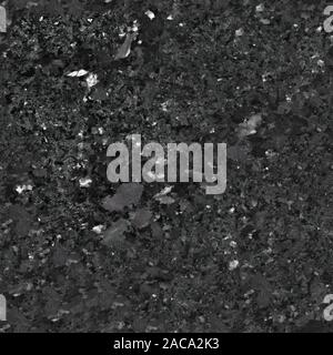 Black granite marble stone rock texture. Seamless square background, tile ready. Stock Photo