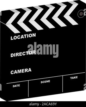 film clapper 3d Stock Photo