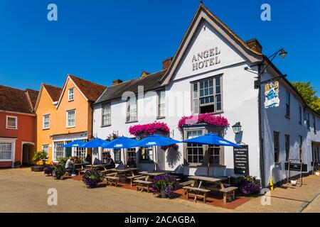 England, Suffolk, Lavenham, The Angel Hotel and Pub