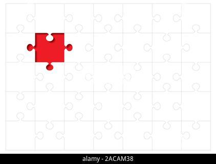 jigsaw piece puzzle game transparent classic shape illustration cut Stock  Photo - Alamy