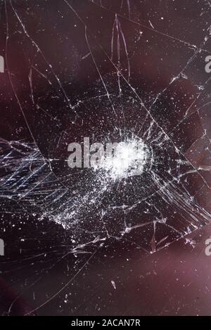 Cracked Touch Screen Phone Stock Photo