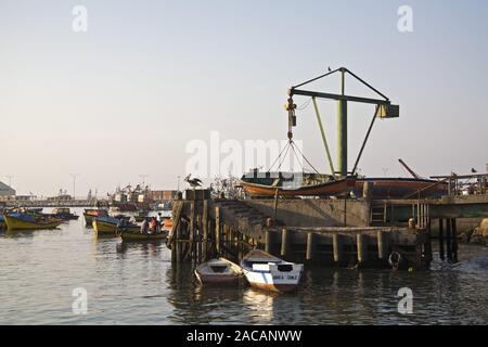 Port of Arica, Pacific Ocean, North of Chile, harbor from Arica, Pacific, North of Chile Stock Photo