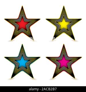 Metal hexagon star award Stock Photo