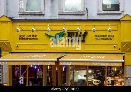 Elif, a Turkish BBQ restaurant on Bold Street in Liverpool Stock Photo