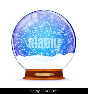Snow globe isolated on white background vector Stock Vector