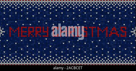 Merry Christmas knitting seamless pattern background vector Stock Vector