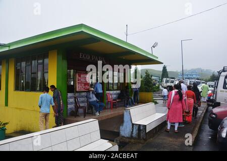 Close up of the Restaurant of Eco Park of Cherrapunjee, Shillong in the car parking area Stock Photo