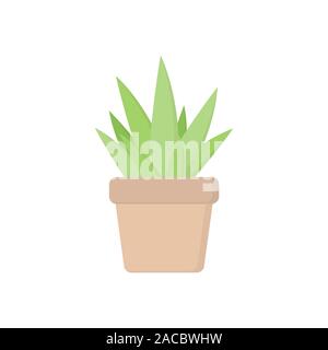 Aloe icon flat style simple design. Vector eps10 Stock Vector