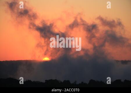 Sunrise at Victoria Falls Hotel Stock Photo