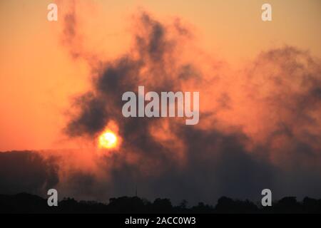 Sunrise at Victoria Falls Hotel Stock Photo