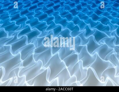 Optical pattern. Computer model of patterns formed by refraction. This is similar to the wavy pattern formed on the bottom of a swimming pool. In the Stock Photo